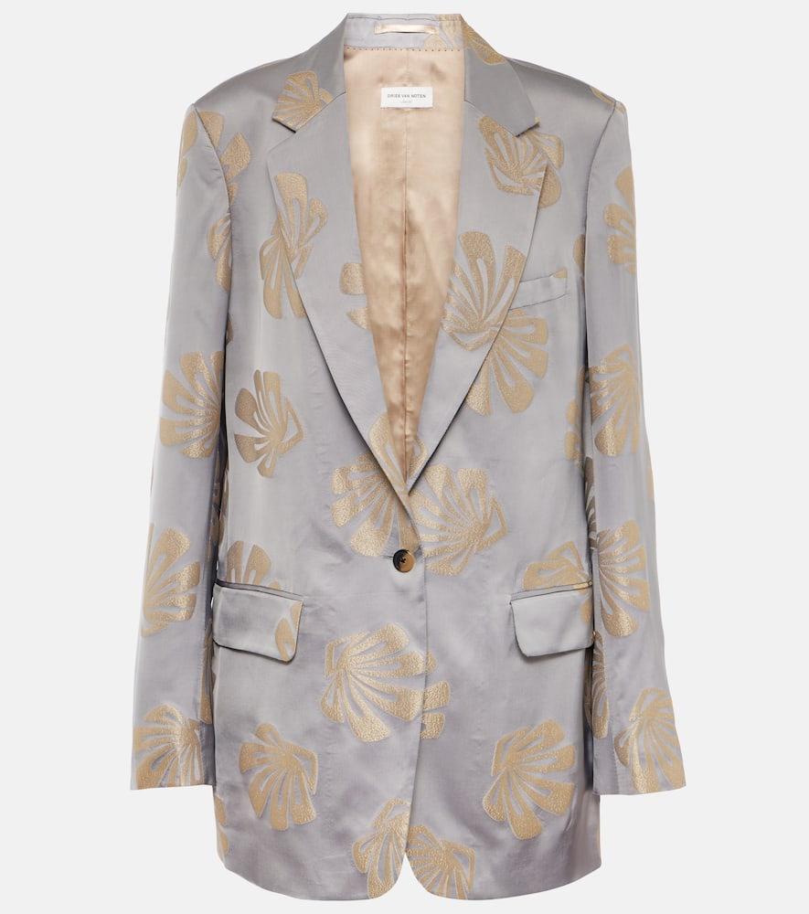 Printed jacquard blazer
