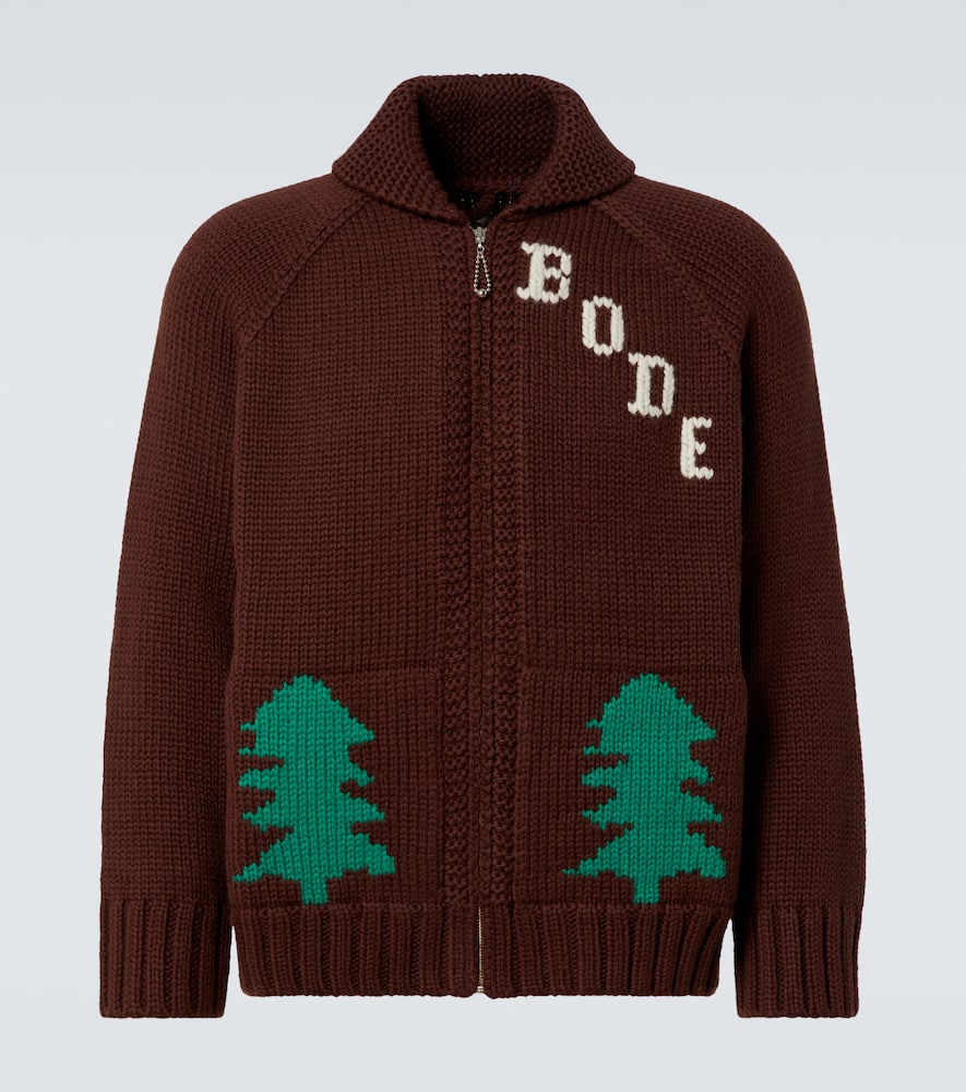 Bode Graphic Design Raglan Sleeve Sweater In Brown