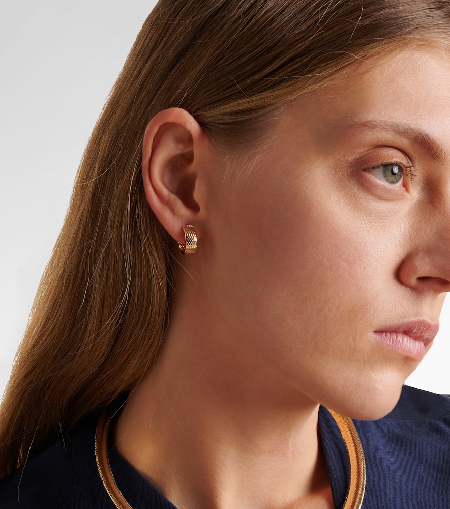 Stone and Strand Le Groove 14kt gold hoop earrings