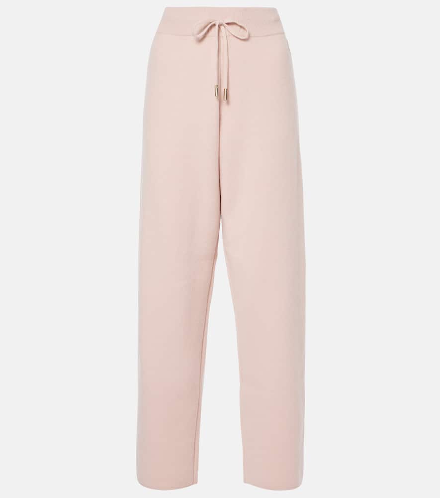 Moncler Pantalon En Laine Et Cachemire In Pink