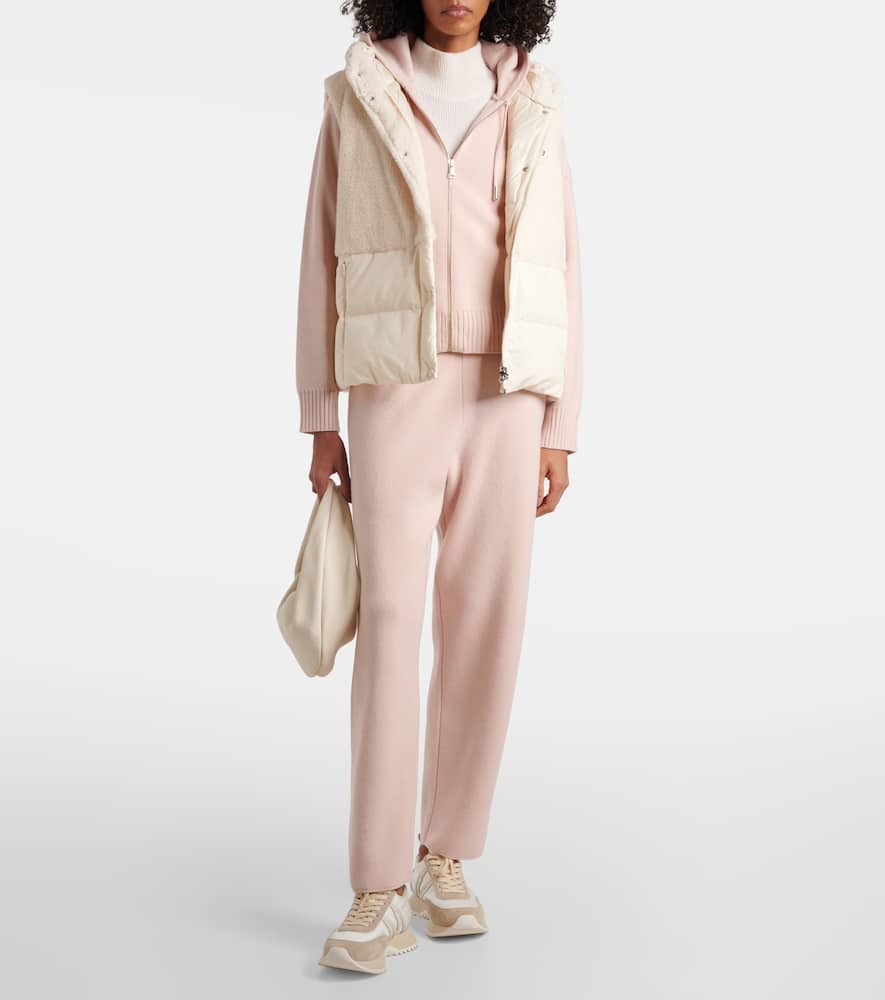 Moncler Pantalon En Laine Et Cachemire In Pink