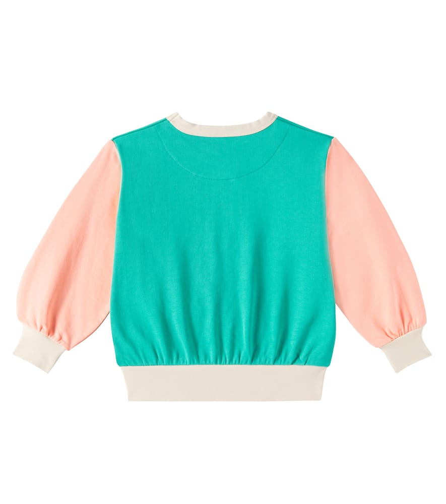 Tinycottons Logo Colorblocked Cotton Jersey Sweatshirt In Multicoloured