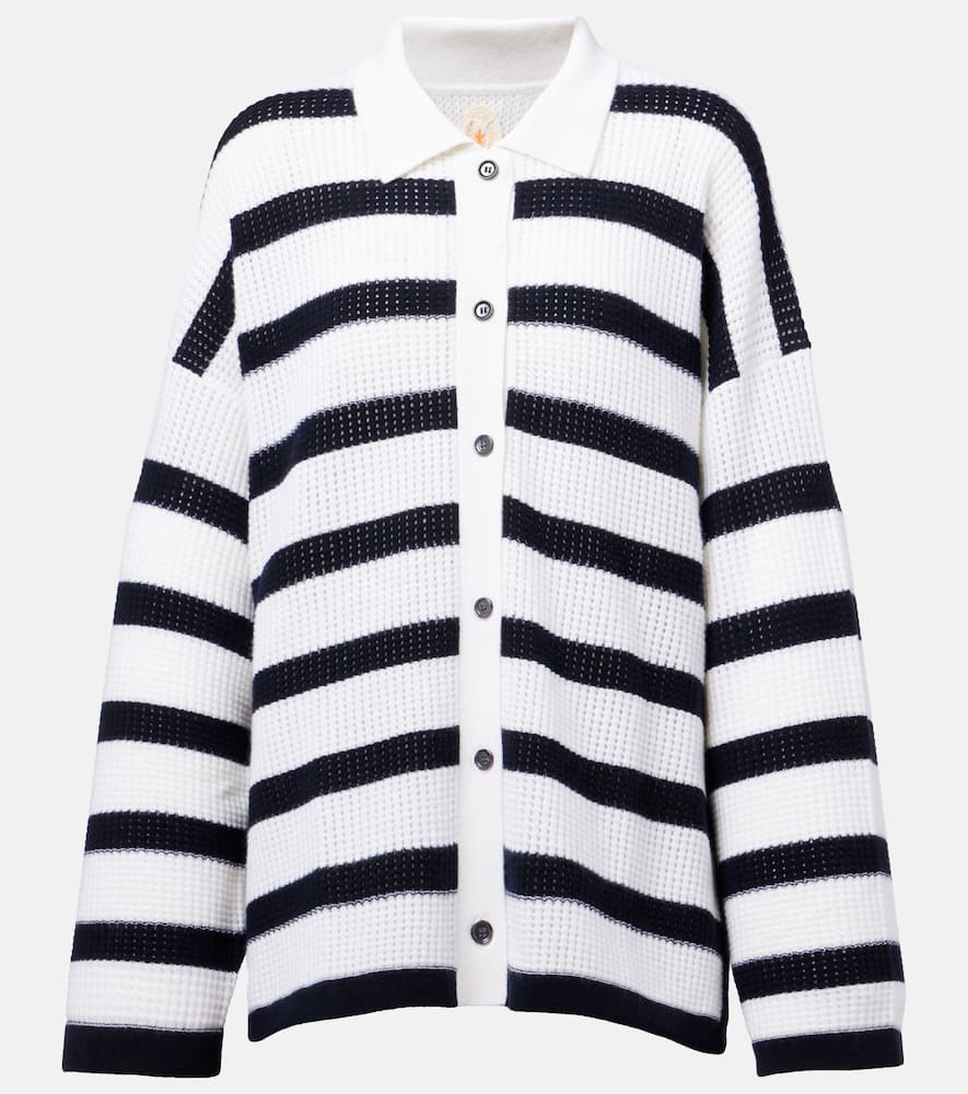 Striped cashmere cardigan