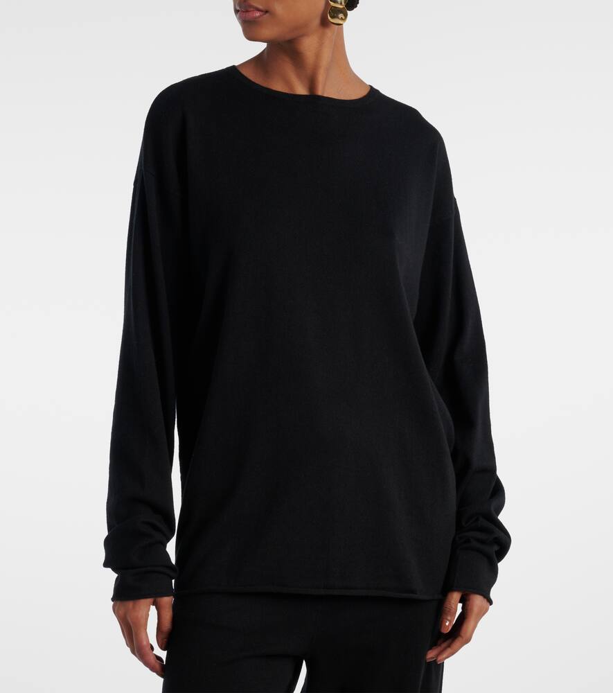 Extreme Cashmere N°347 Aries Cotton And Cashmere Sweater In Black