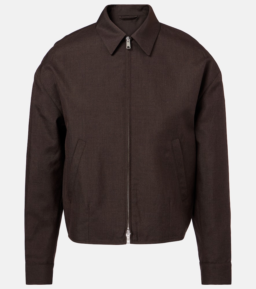 Mohair and wool blouson