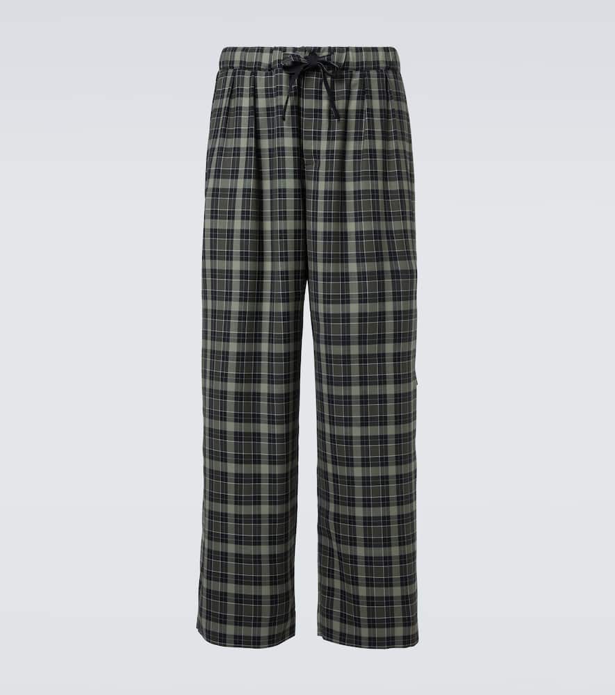 Loewe Checked Wide-leg Pants In Multi
