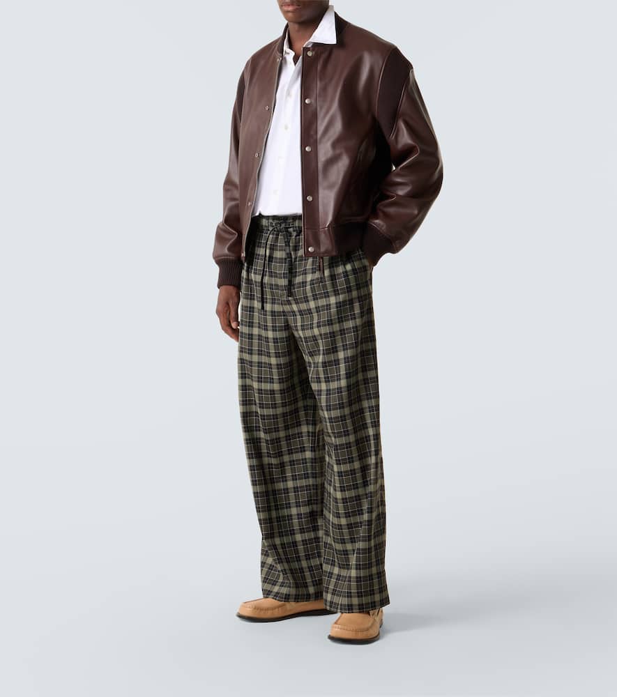 Loewe Checked Wide-leg Pants In Multi