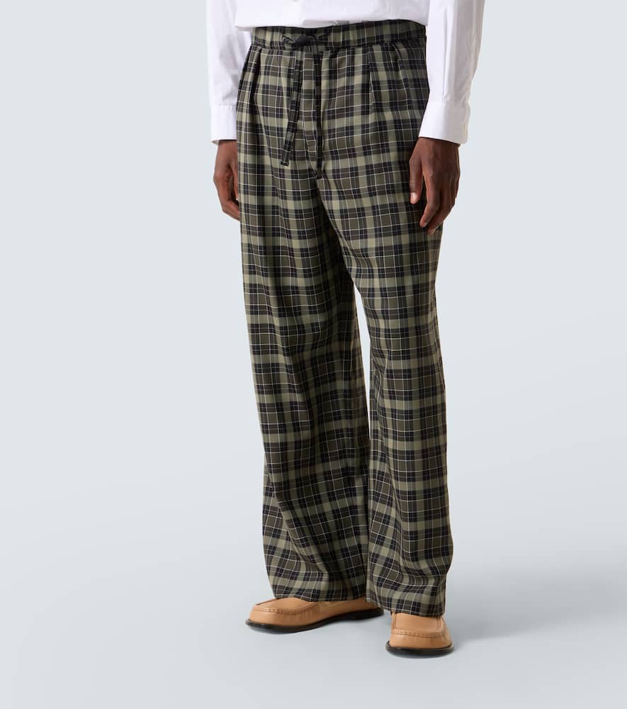 Loewe Checked Wide-leg Pants In Multi