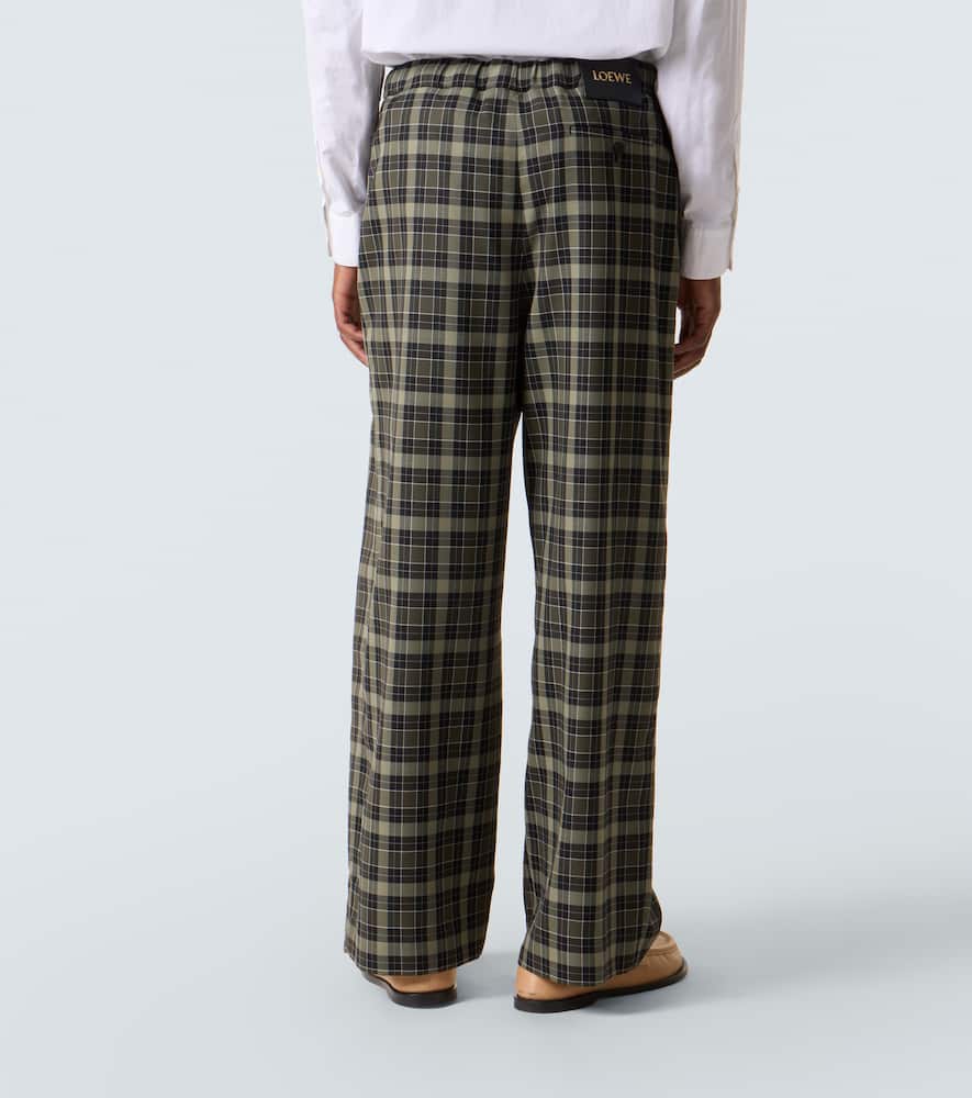 Loewe Checked Wide-leg Pants In Multi