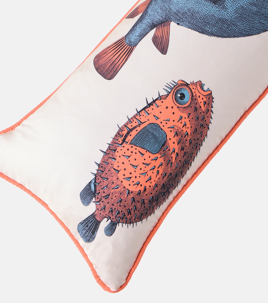  Fornasetti Fornasetti Pesci Printed Silk Cushion 