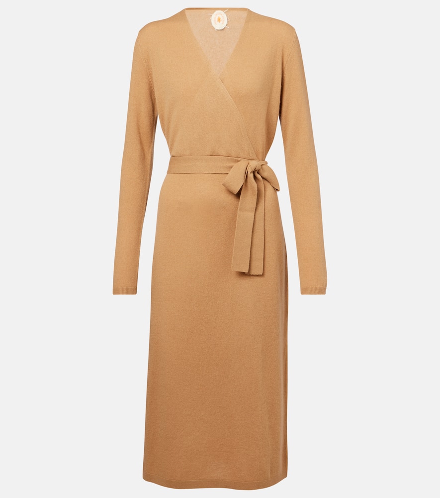 Wool and cashmere wrap dress