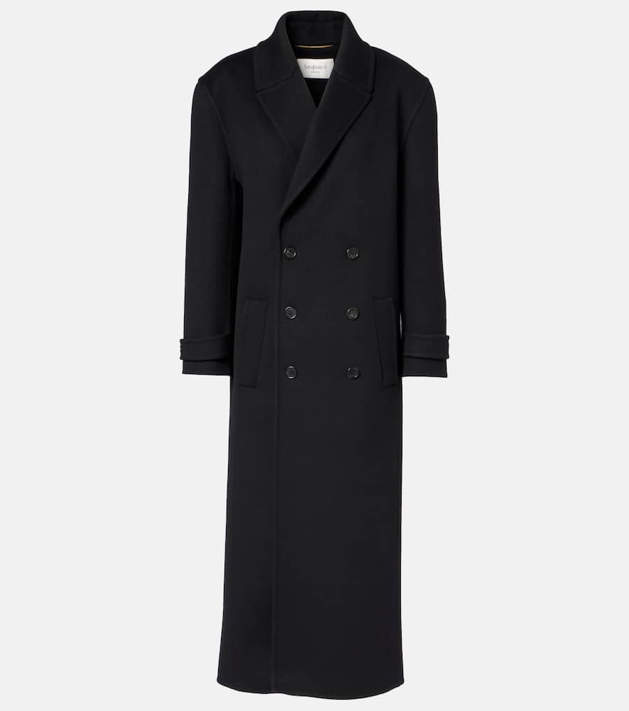 Double-breasted wool coat