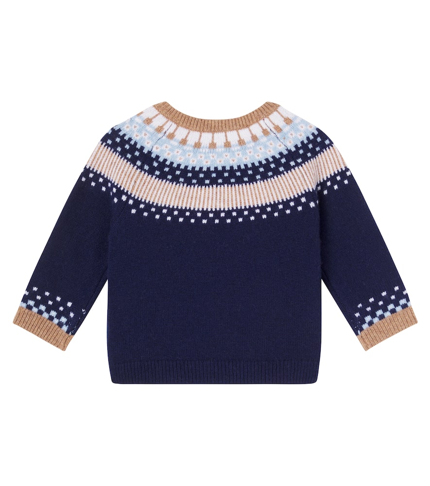 Tartine Et Chocolat Baby Wool Jacquard Sweater In Blue