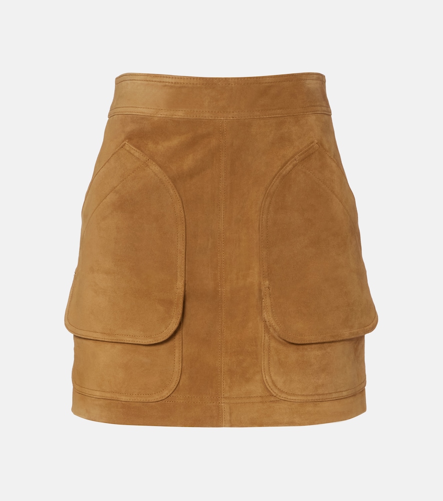 Veronica Beard Norwood Suede Miniskirt