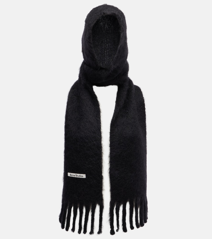 Acne Studios Kooder hooded mohair and wool-blend scarf