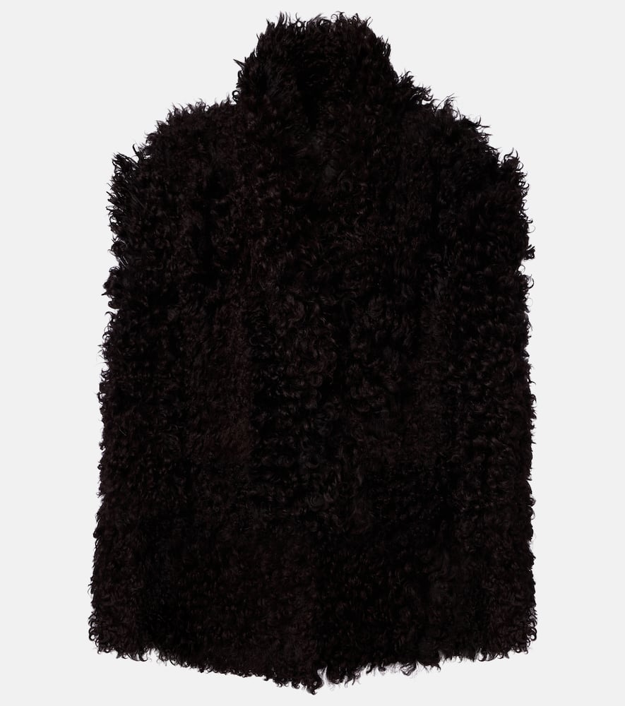 Nour Hammour Amara Shearling Coat In Brown