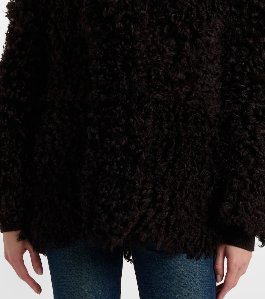 Nour Hammour Amara Shearling Coat In Brown