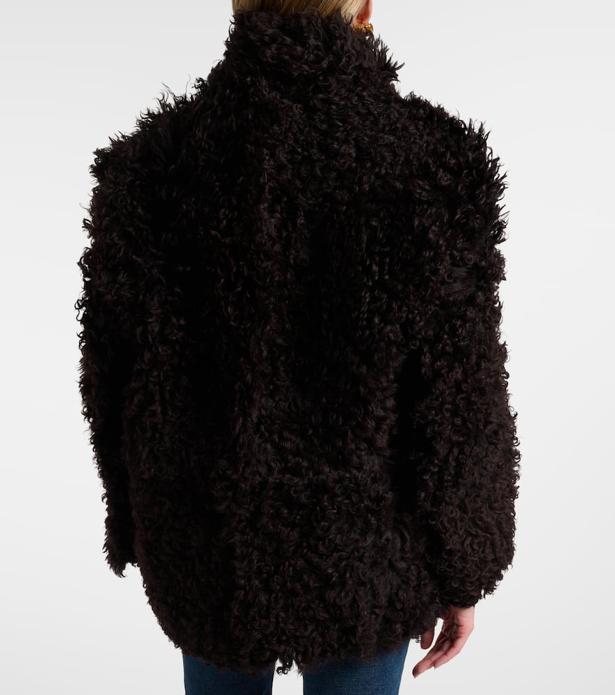 Nour Hammour Amara Shearling Coat In Brown