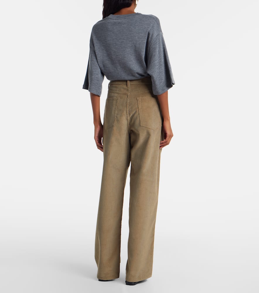 Rohe Cotton Corduroy Wide-leg Pants In Brown