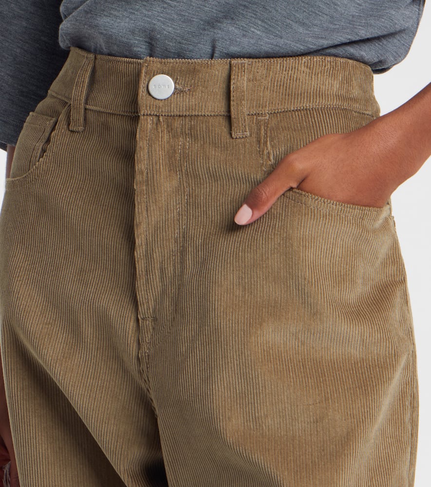 Rohe Cotton Corduroy Wide-leg Pants In Brown