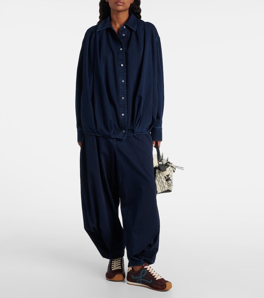 Loewe Draped denim shirt