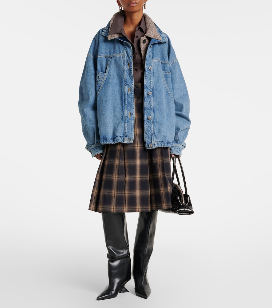  The Attico The Attico Oversized Denim Bomber Jacket 
