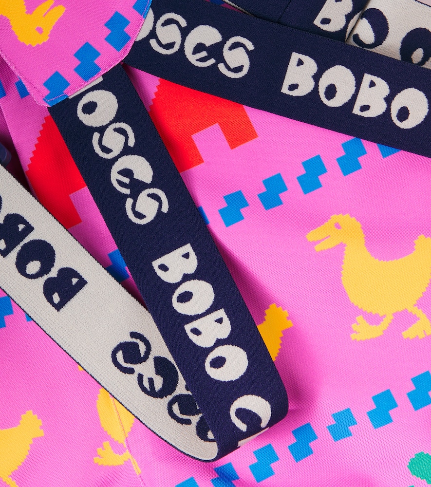 Bobo Choses Printed Ski Salopettes In Pink