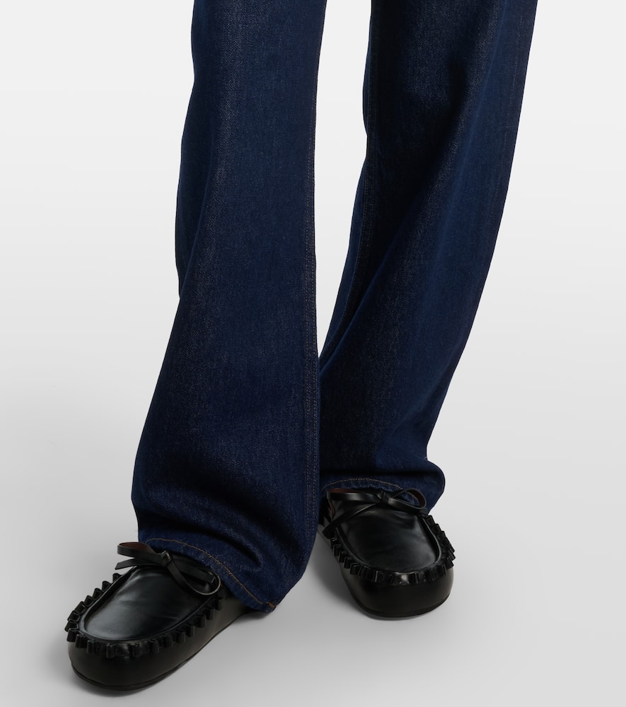 Agolde Arc Mid-rise Wide-leg Jeans In Blue