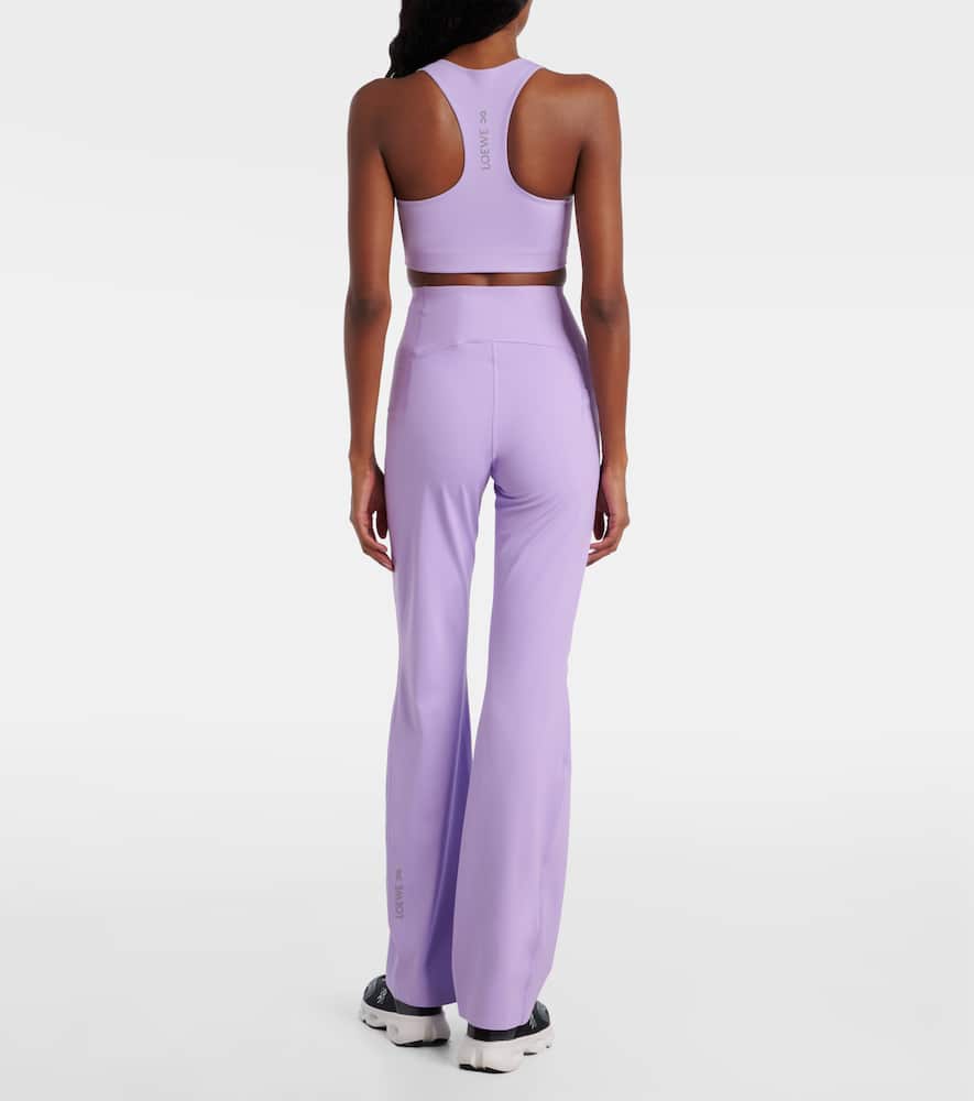 Loewe X On High-rise Flared Leggings In Purple