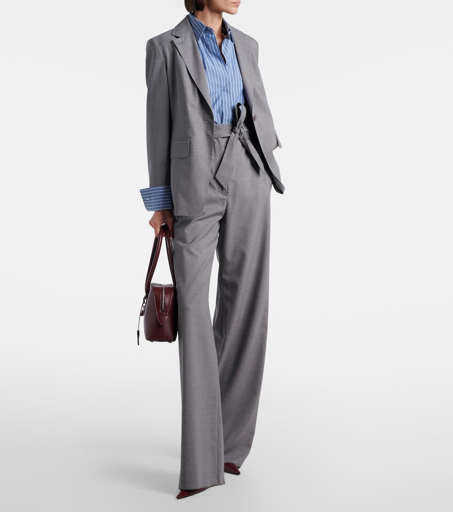 Max Mara Salpa virgin wool wide-leg pants