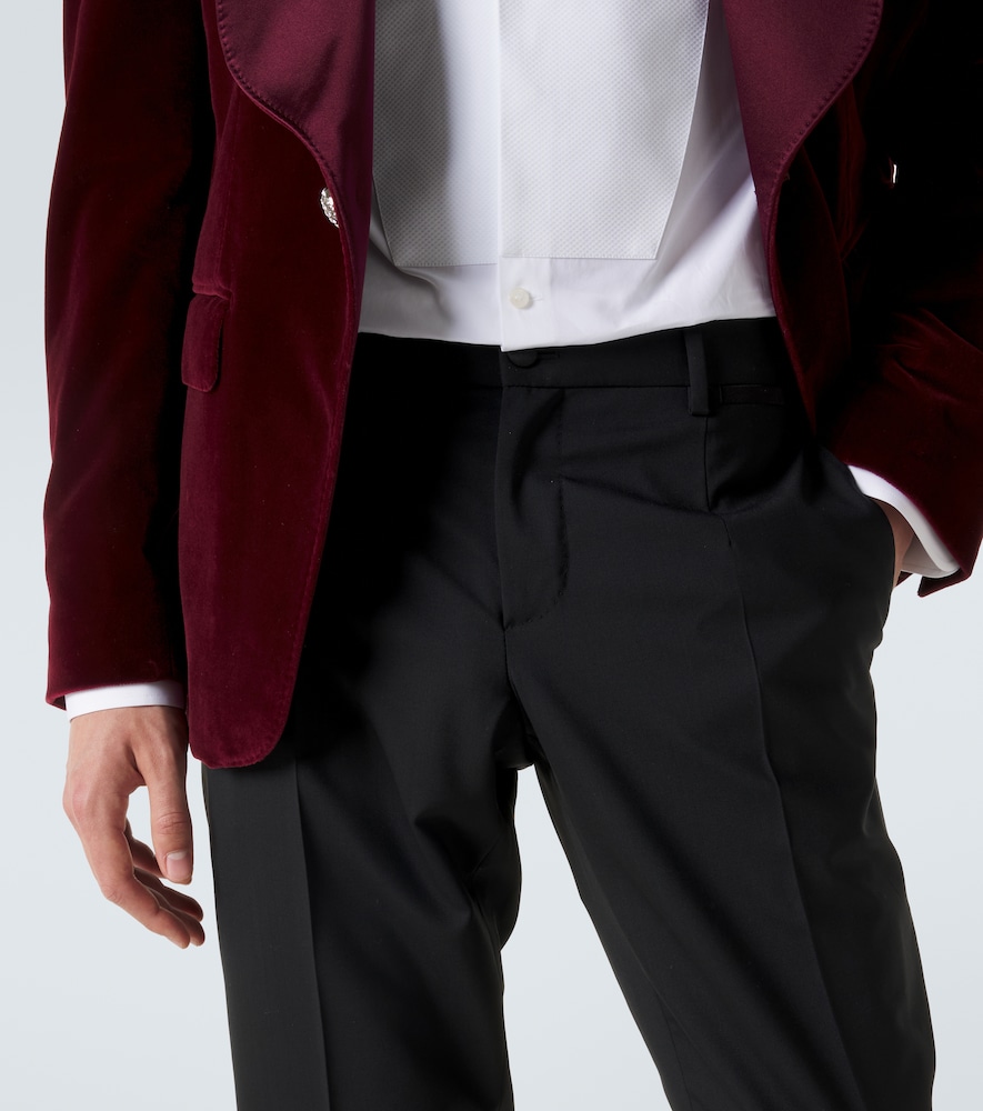  Dolce&gabbana Dolce&gabbana Wool And Silk-blend Tuxedo Pants 