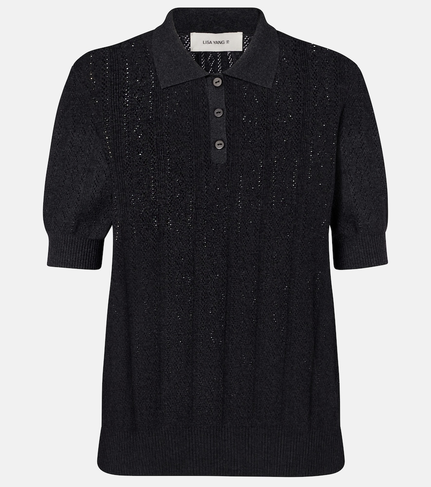 Lisa Yang Cristine cotton and cashmere polo sweater