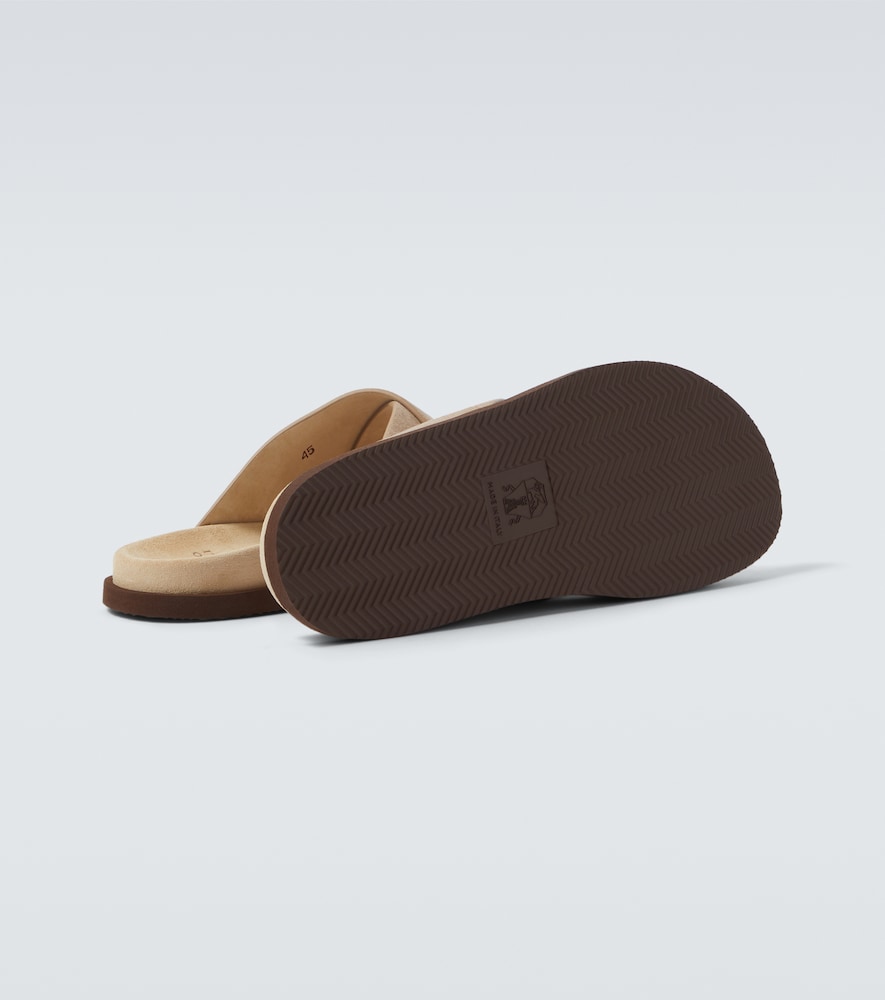  Brunello Cucinelli Brunello Cucinelli Suede Slides 