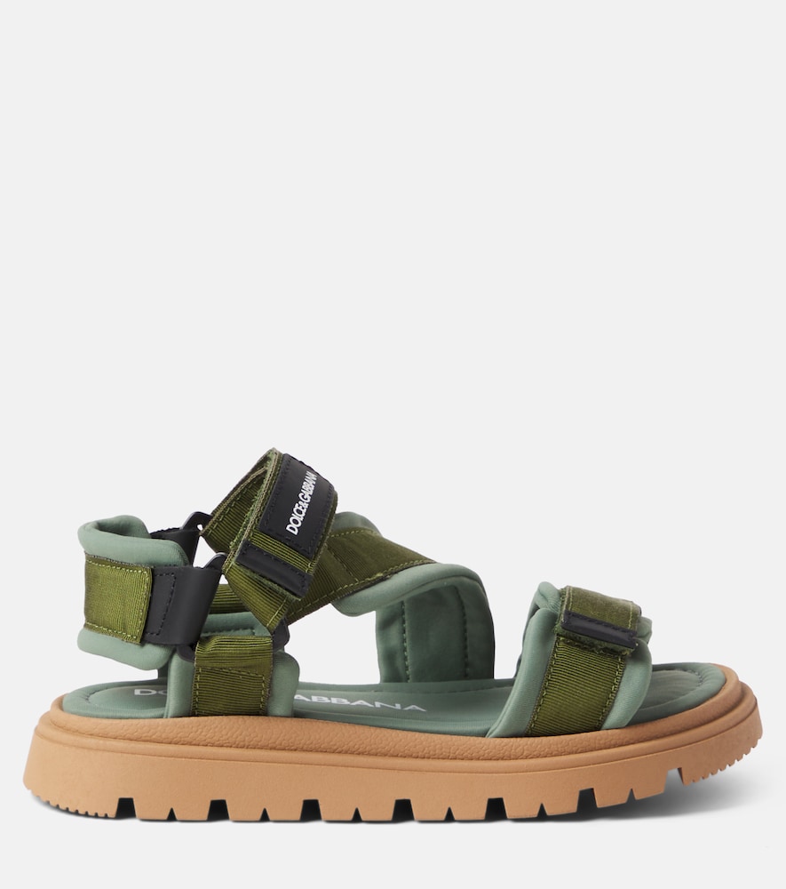  Dolce&gabbana Kids Dolce&gabbana Kids Logo Grosgrain Sandals 