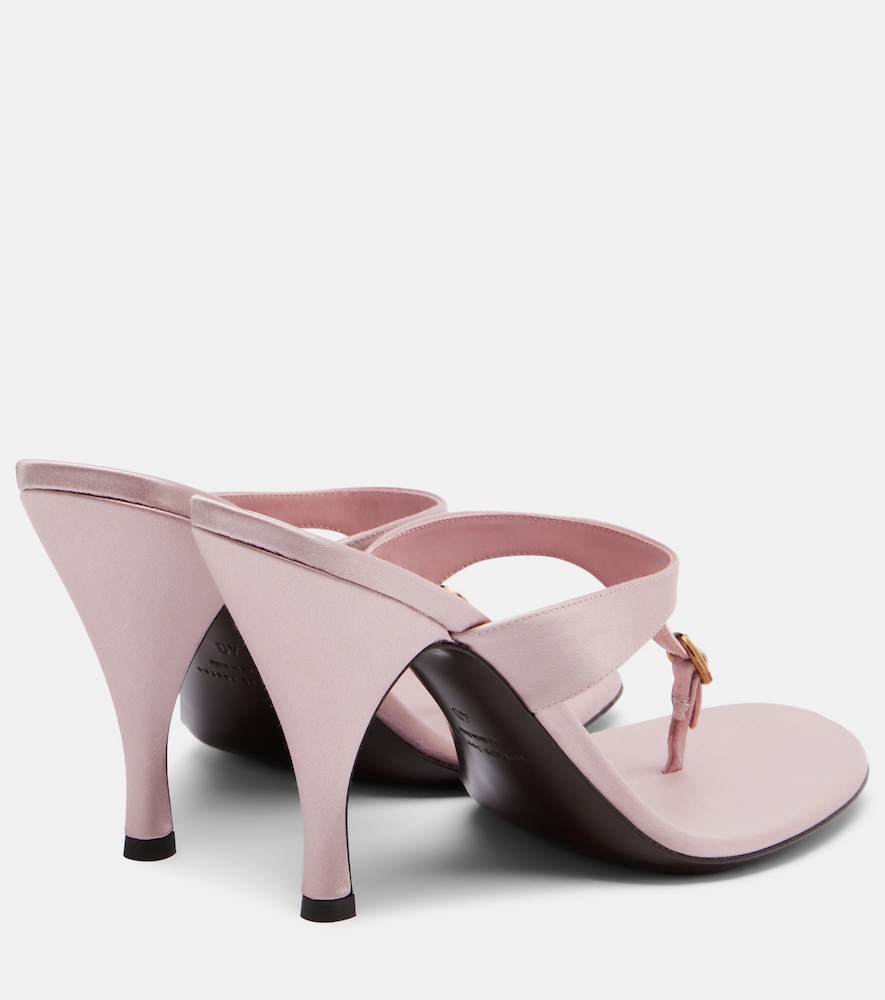  Herbert Levine Herbert Levine Kiss And Tell Embellished Satin Thong Sandals 