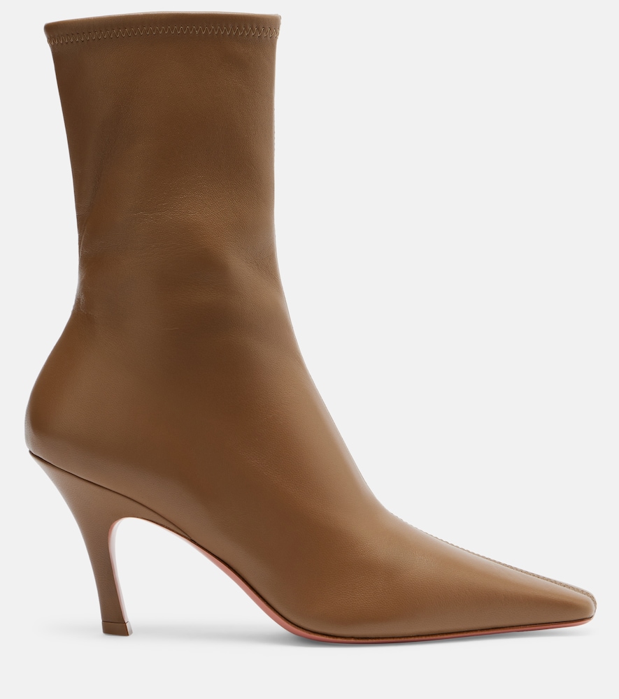  Amina Muaddi Amina Muaddi Jamie Leather Ankle Boots 