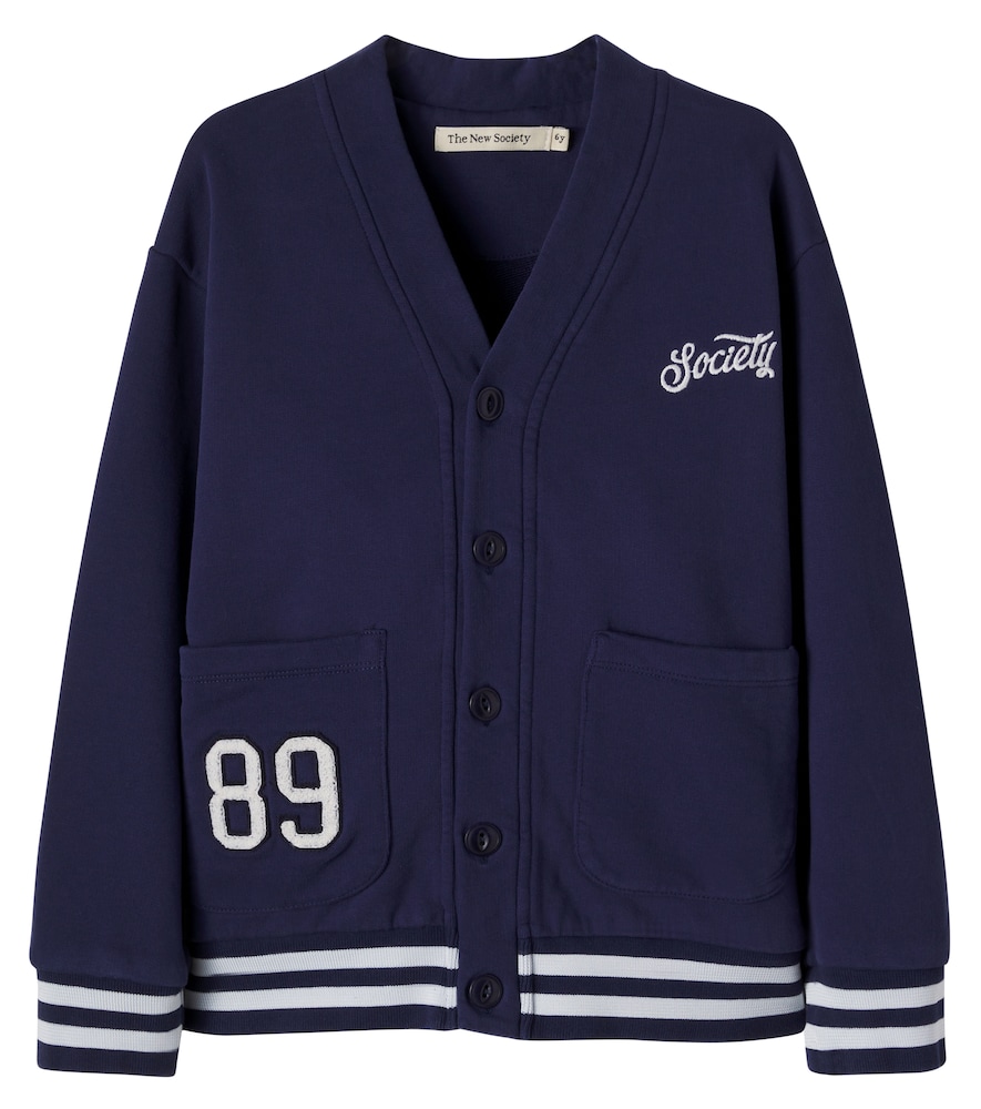 The New Society Blue Finnia Cotton Cardigan Y Size 14 - Mytheresa