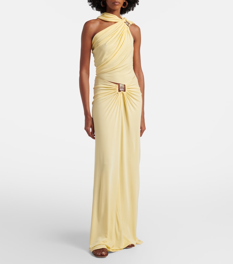  Christopher Esber Christopher Esber Bezel Quartz Gathered Jersey Maxi Skirt 