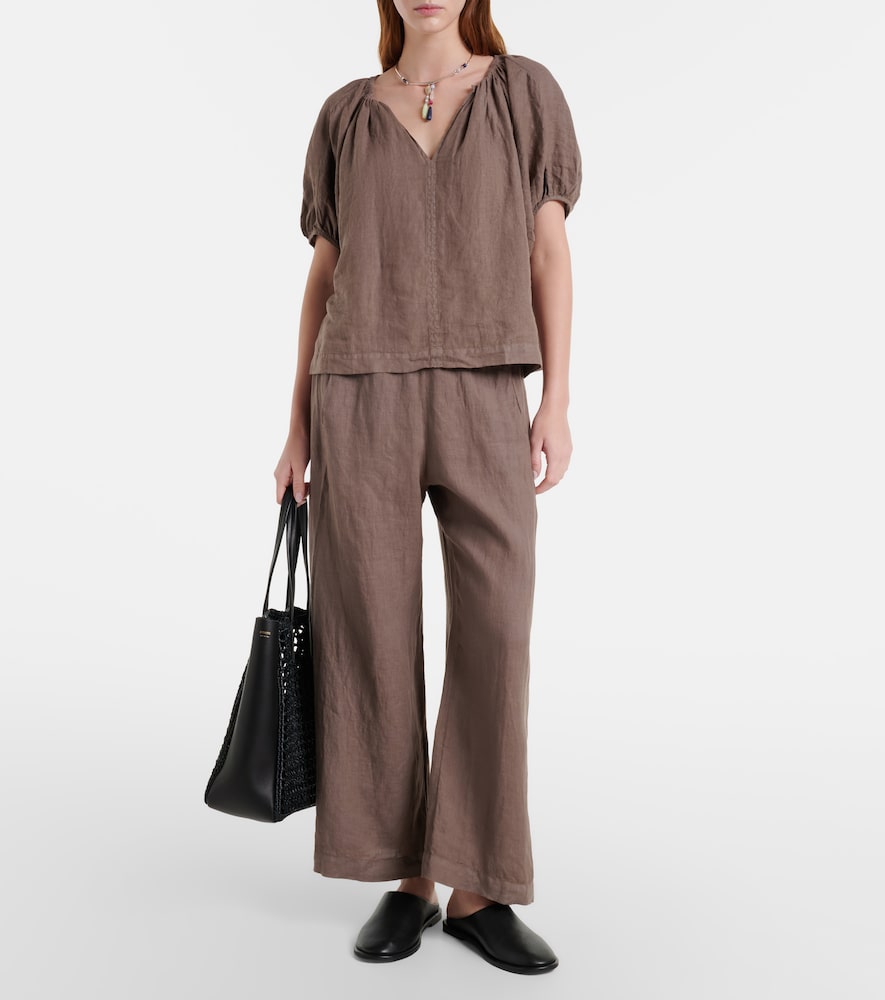 Velvet Lola linen wide-leg pants