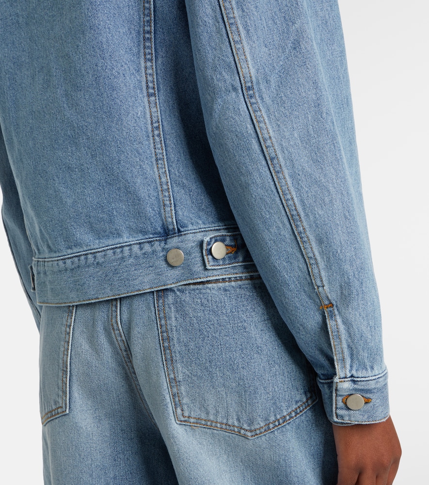  Rohe Rohe Suede-trimmed Denim Jacket 