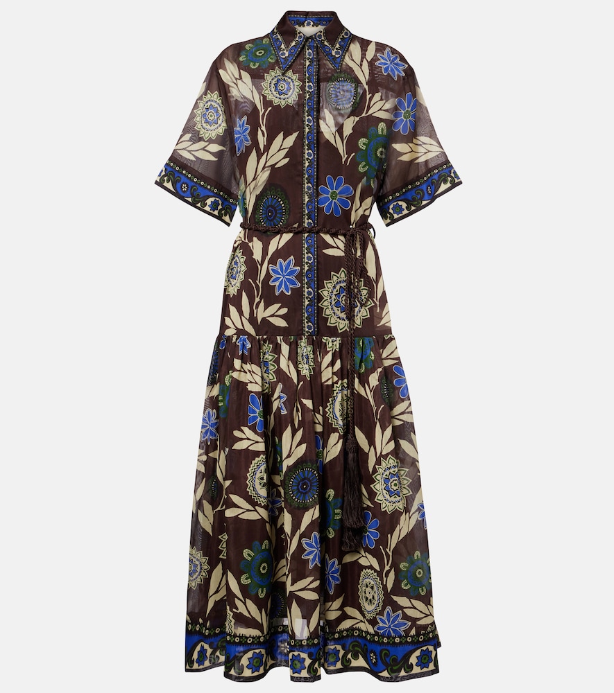 Alemais Alémais Jasper printed cotton and silk shirt dress