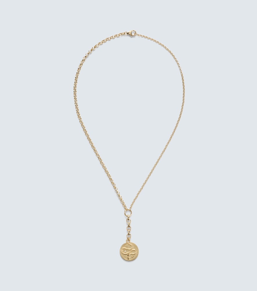 FoundRae Wholeness Medium 18kt gold pendant necklace with diamond