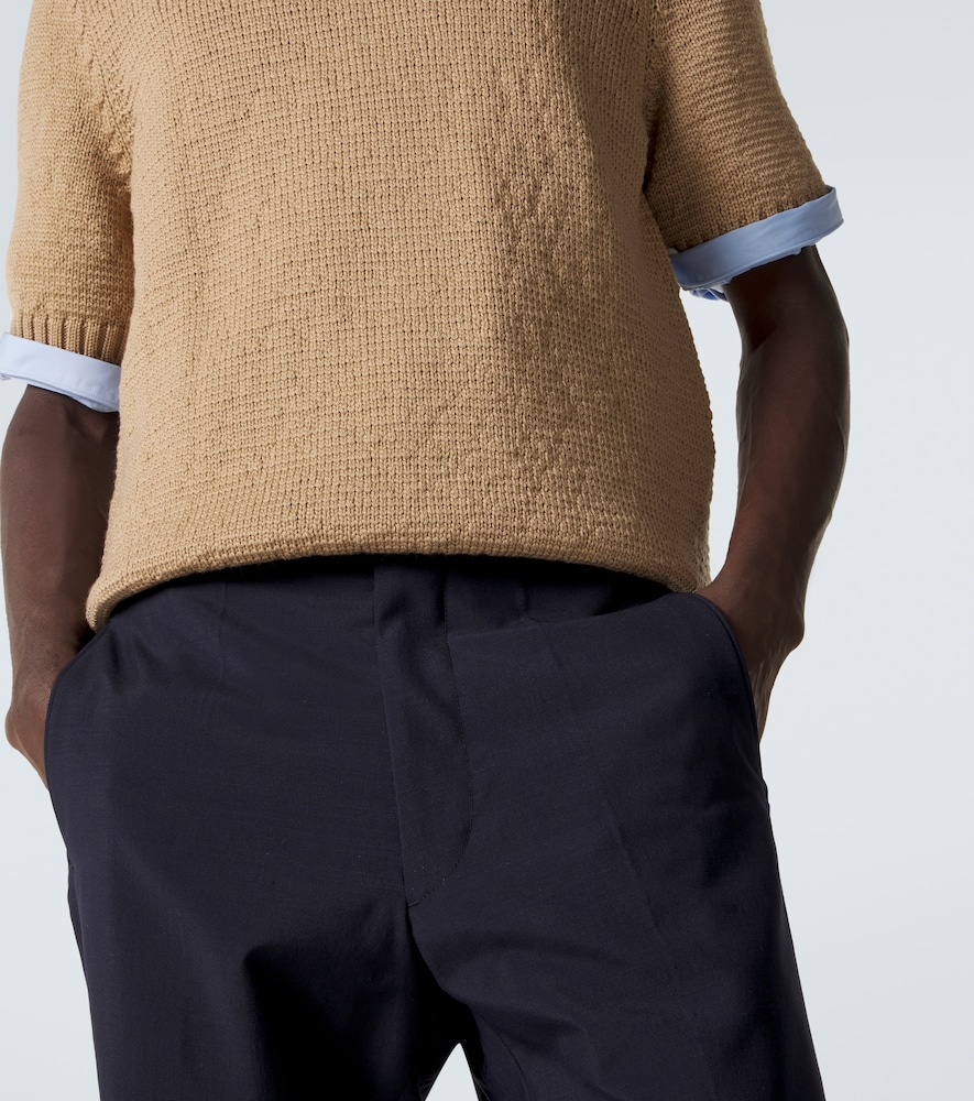  Prada Prada Gerade Hose Aus Wolle Und Mohair 