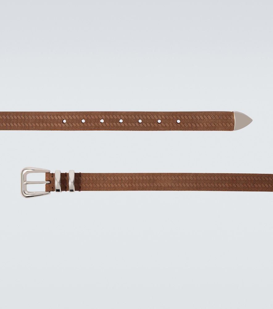  Brunello Cucinelli Brunello Cucinelli Debossed Leather Belt 