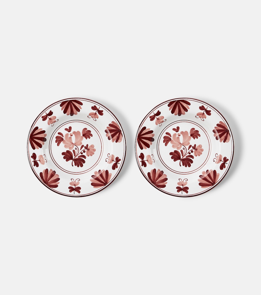 Cabana Blossom set of 2 ceramic soup plates | Thumbnail 4
