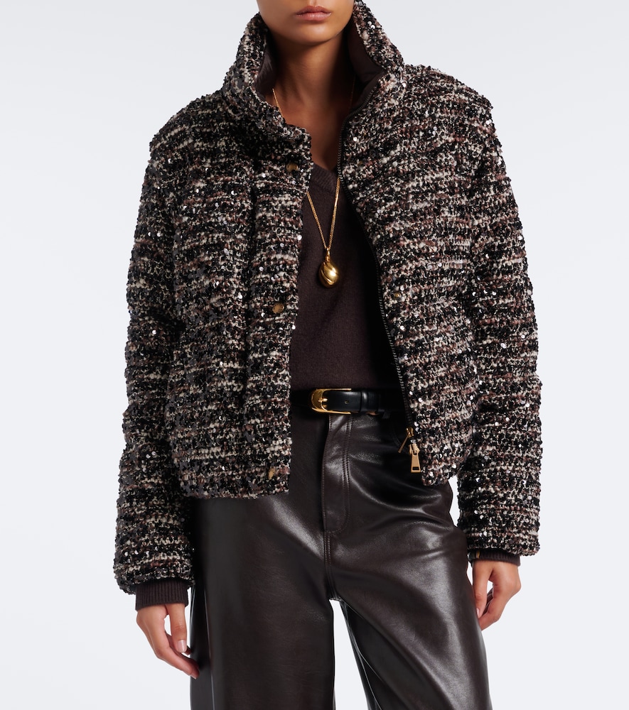 Poetique Sequined Bouclé Down Jacket