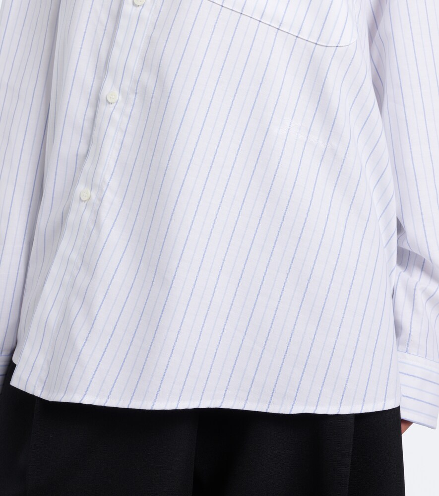 Cuadro Asymmetric Striped Cotton Shirt