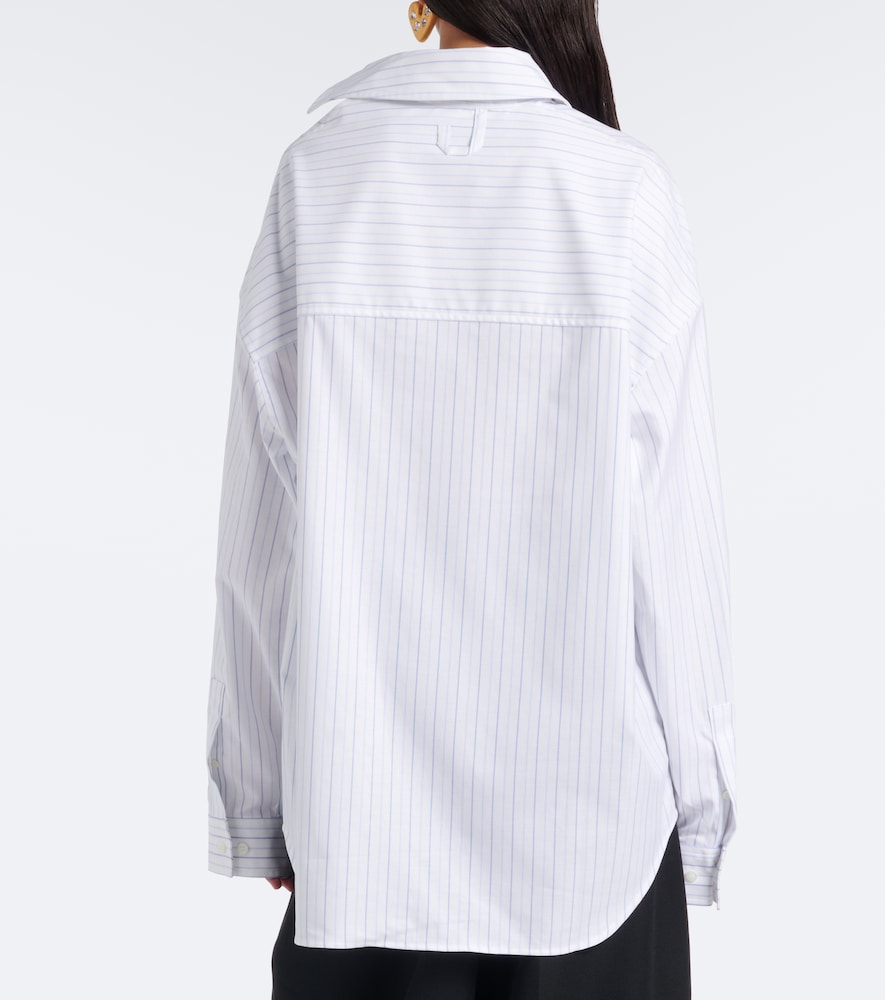 Cuadro Asymmetric Striped Cotton Shirt