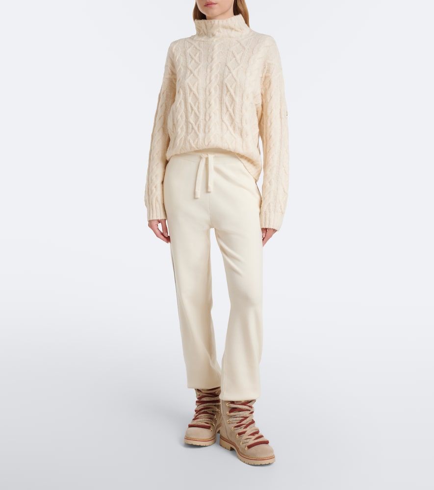 Malene Cable-Knit Wool-Blend Turtleneck Sweater