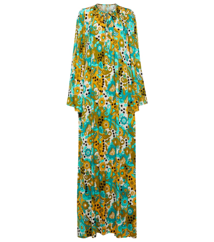 Dolce & Gabbana Printed silk-blend kaftan dress